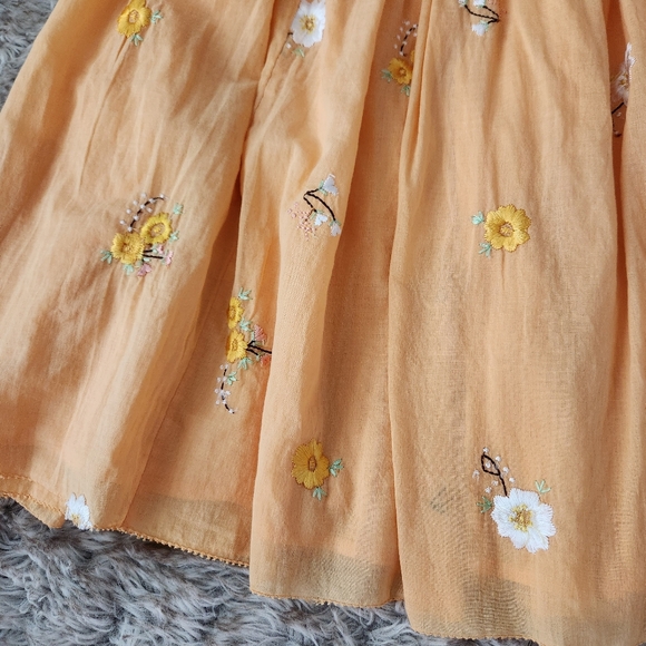 Free People Alana Babydoll Dress in Apricot Combo‎ Orange Women's Size Large - Picture 4 of 11